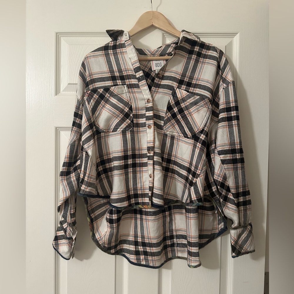 Urban Outfitters BDG Plaid Oversized Flannel Shirt Sz Small